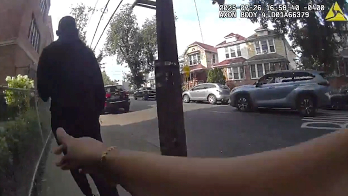 An NYPD officer chased down a teen suspected in a daytime shooting.
