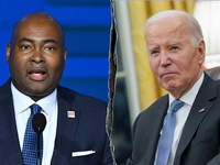 Former DNC chair Jaime Harrison and former President Joe Biden