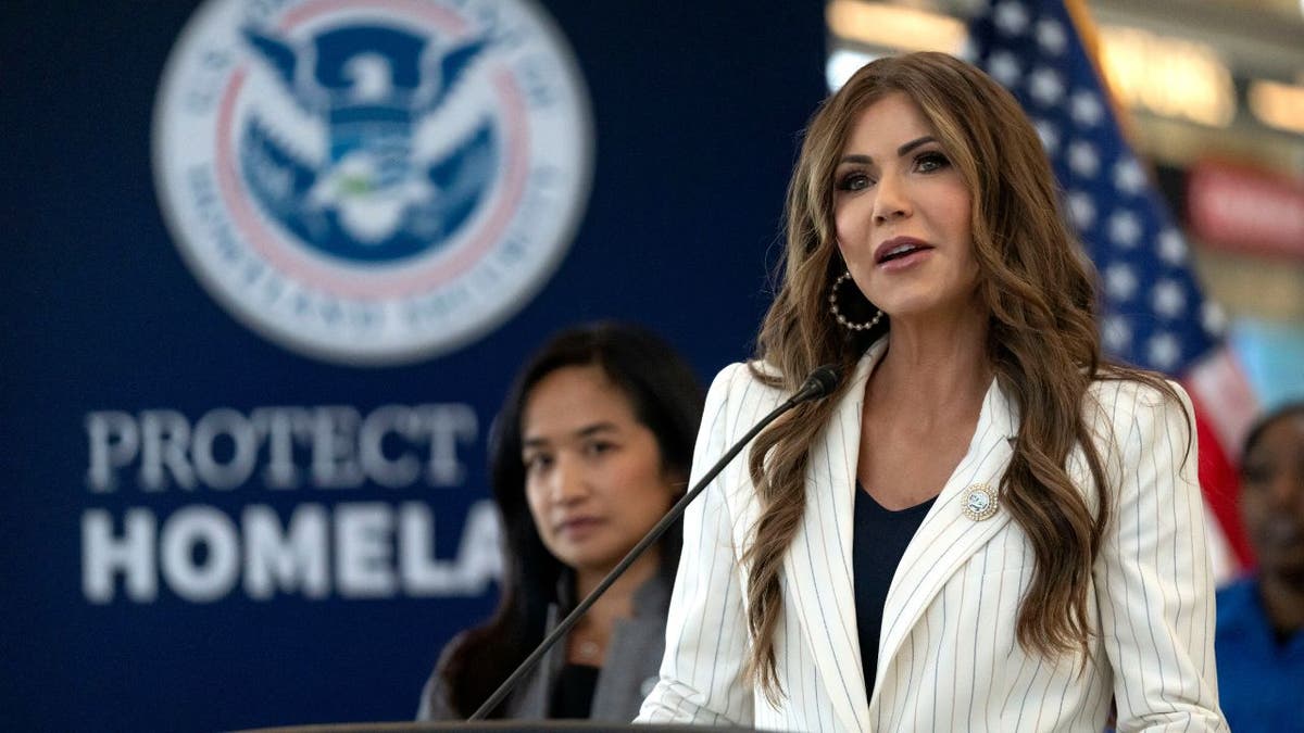 DHS rule expands facial recognition to all US ports of entry for foreign travelers Homeland Security Secretary Kristi Noem speaks