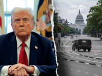President Donald Trump and DC National Guard
